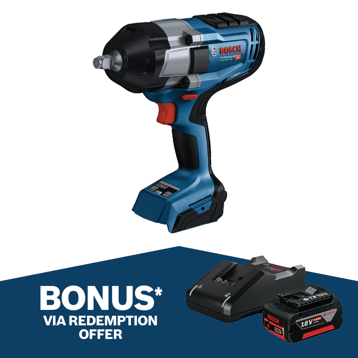 Bosch 18V Professional 1/2" BITURBO Brushless Impact Wrench GDS 18V-1000 - Skin Only