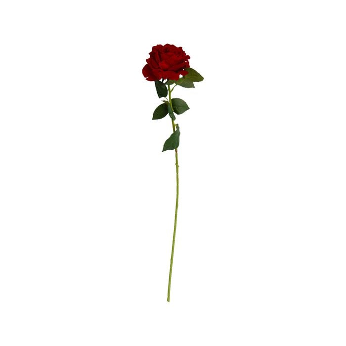 75cm Red Velvet Rose Artificial Flower