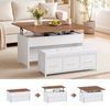Advwin 95cm 4-in-1 Lift Top Coffee Table with Storage Bench