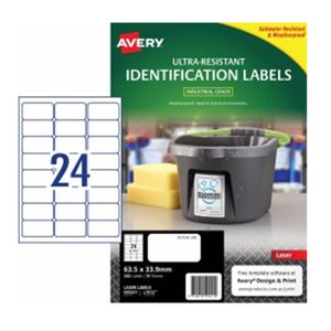 Avery Ultra Resistant Laser Label 10pk (24/sheet)