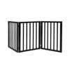 Pawz 3-Panel Wooden Foldable Pet Gate Black