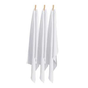 London Waffle 3 Pack Tea Towel - White