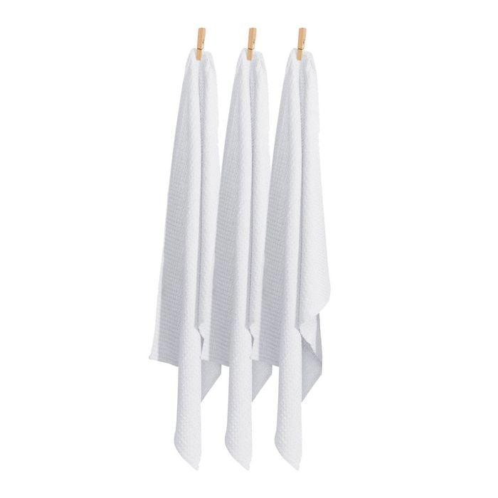London Waffle 3 Pack Tea Towel - White
