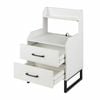 Costway Nightstand Modern Bedside Table End Table Led Bed Side Table