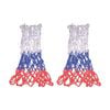 2PK Victor Sports Nylon Standard Basketball Net Braided Red White Blue 3mm