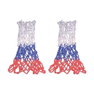 2PK Victor Sports Nylon Standard Basketball Net Braided Red White Blue 3mm