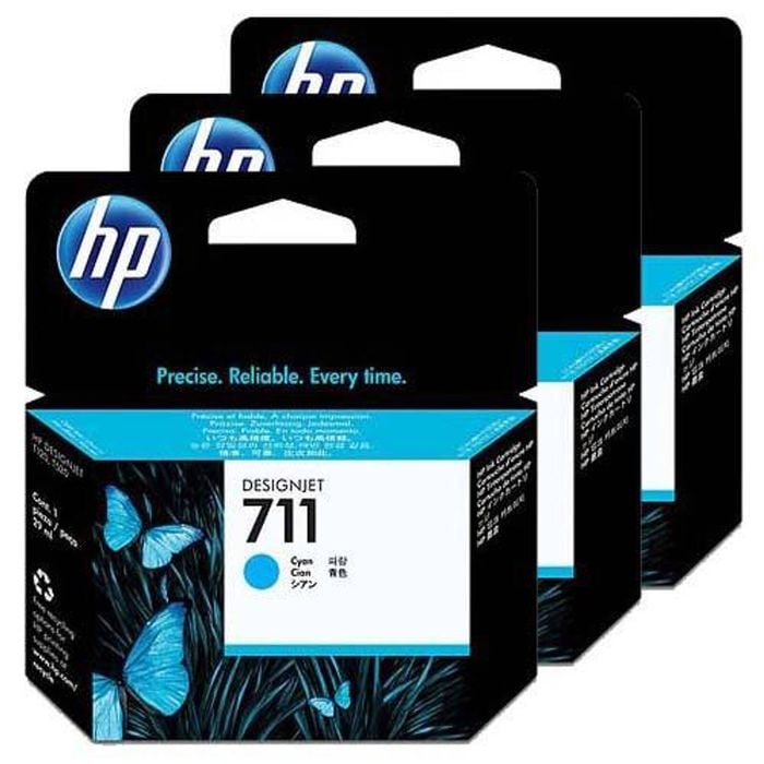 Hp 711 Cyan Ink Cartridge 3 Pk