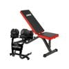 2x 40kg Powertrain Adjustable Dumbbells and Stand Home Gym w/ Bench