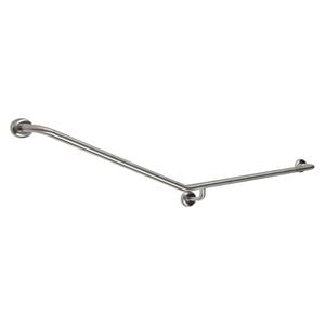 Metlam Australia 840mm x 700mm Satin Stainless Steel 30 Degree Right Hand Grab Rail