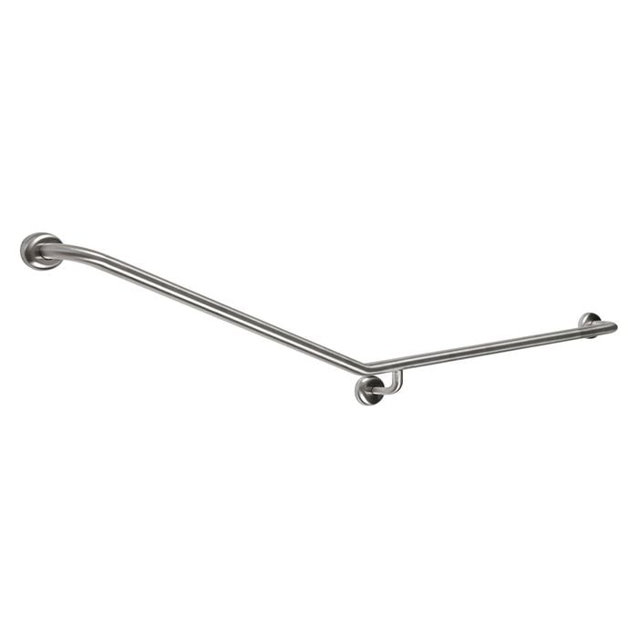 Metlam Australia 840mm x 700mm Satin Stainless Steel 30 Degree Right Hand Grab Rail