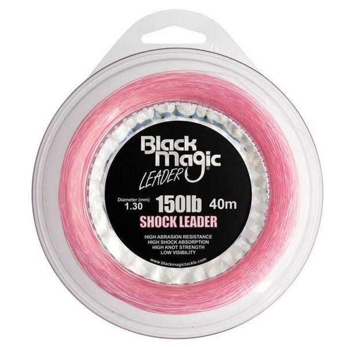 Black Magic Pink Shock Monofilament Fishing Leader 150lb