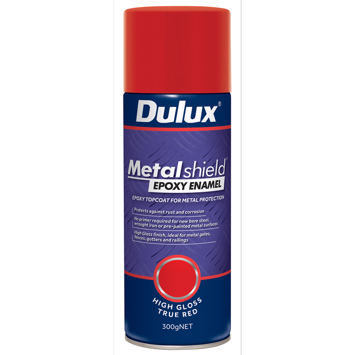 Dulux 300g Metalshield Epoxy Enamel Gloss Spray Paint True Red