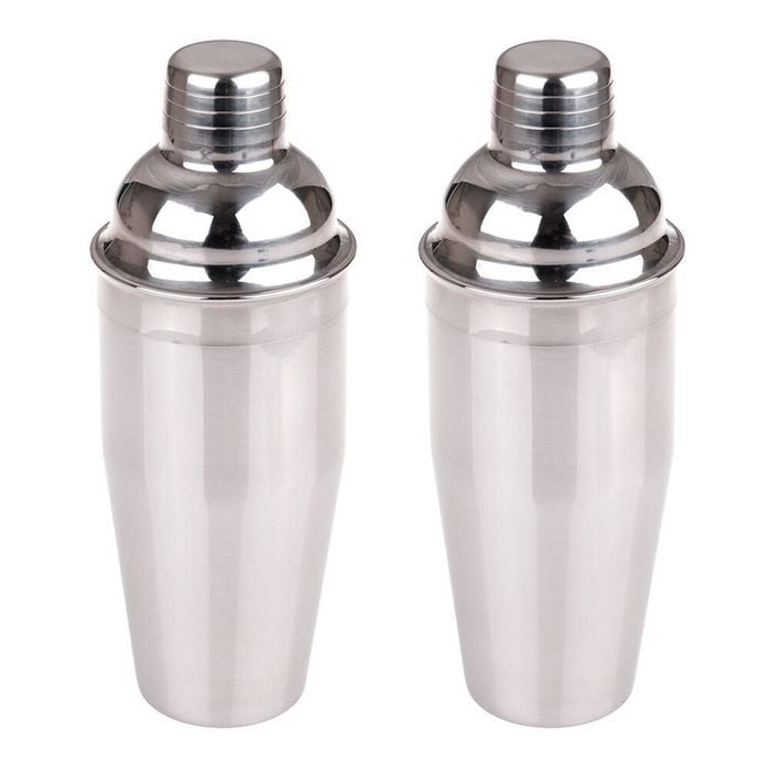 2PK Bartender Stainless Steel Cocktail Shaker 700ml - Silver