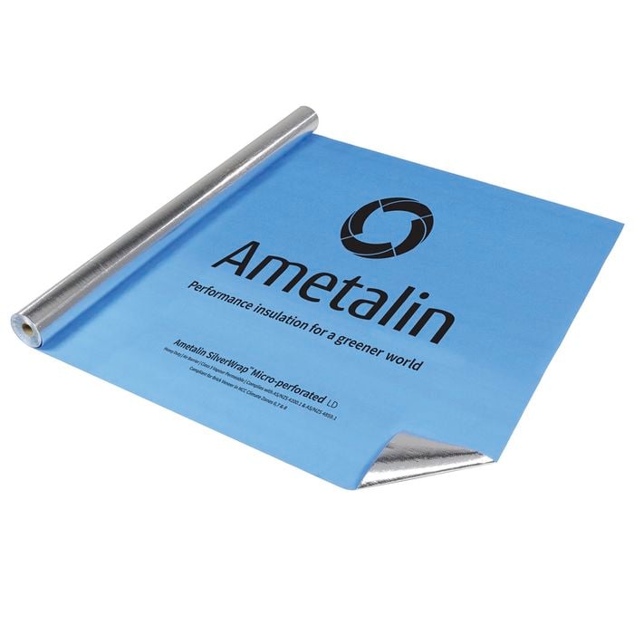 Ametalin 1500mm x 30m SilverWrap Micro-perforated LD Vapour Permeable Reflective Wall Insulation