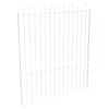 ProtectorAl 1201 - 1500 x 1800mm Pearl White Aluminium Garden Gate Loop and Spear with Mid Rail
