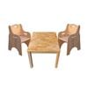 Solid Timber Table with 2 Toddler Chairs