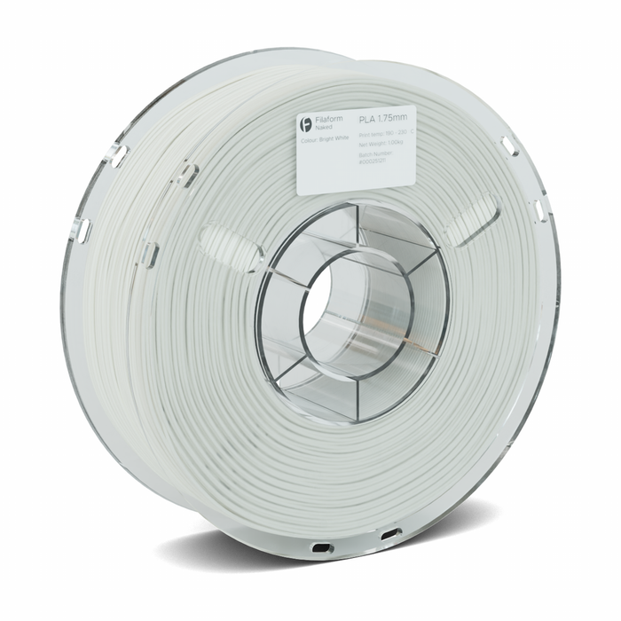 Filaform Naked PLA 3D Printer Filament 1.75mm 1kg Bright White