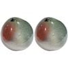 2PK LVD Ceramic Birdie Ornament Large Decorative Home Decor Olive