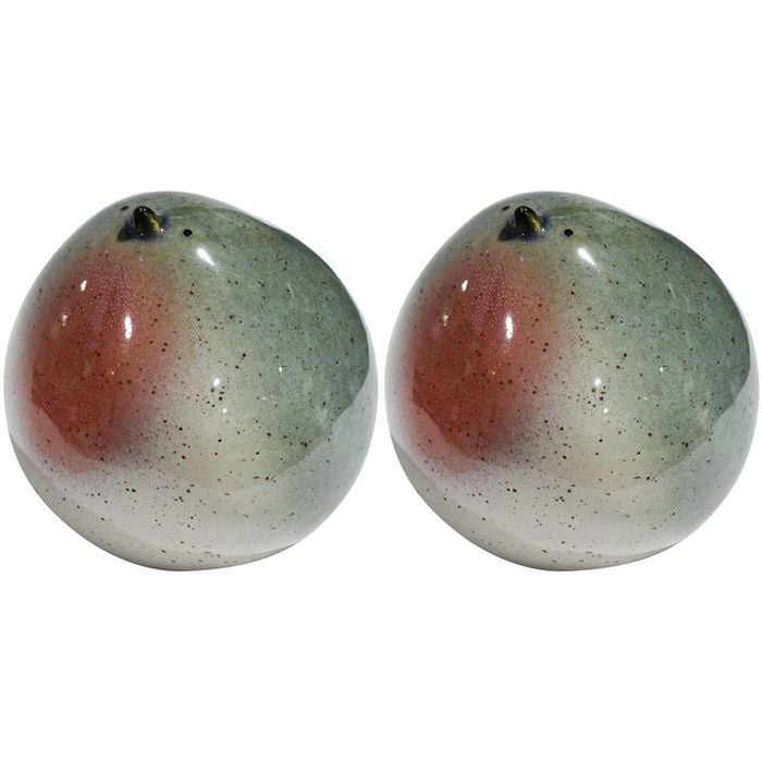 2PK LVD Ceramic Birdie Ornament Large Decorative Home Decor Olive