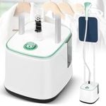 Advwin Standing Garment Steamer, Handheld Clothes Steamer with 2.7L Tank, Portable Steam Iron 2000W, Green