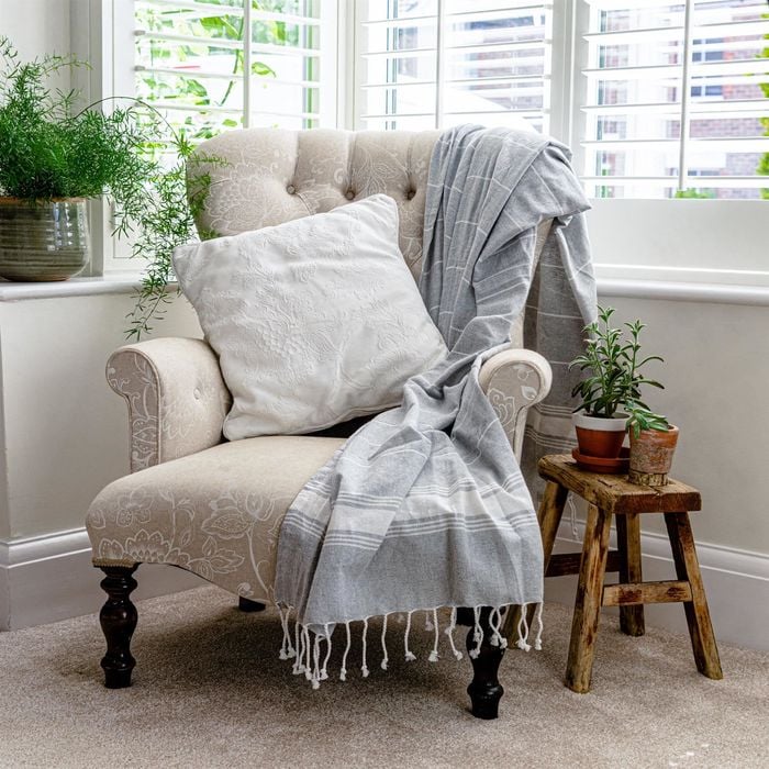 Turkish Cotton Towel - Diamond Beach Bath Gym Spa Hammam Peshtemal Throw Violet