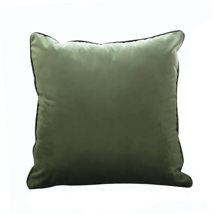 SOGA 45cm Subtle Army Green Foliage Velvet Throw Pillow