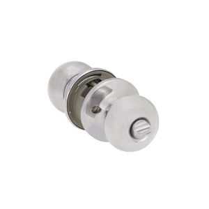 Lockwood Polished Stainless Steel Symmetry Manor Entrance Knobset
