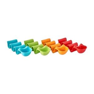 4pc Prepara Kids 3-TacoPillar Holder Party Serving Tray Set 26cm