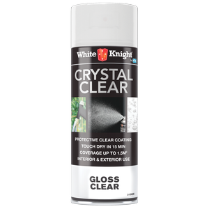 White Knight 310g Crystal Clear Gloss Acrylic Spray Paint