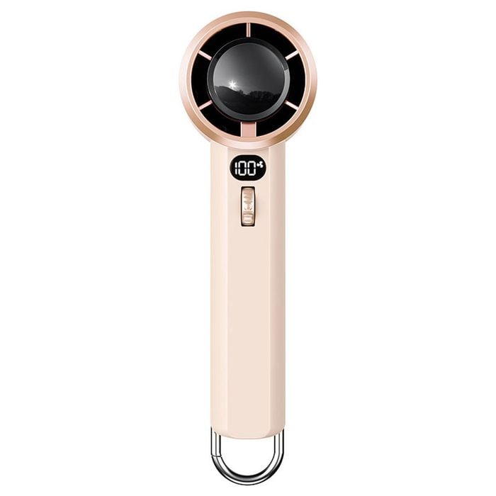 Catzon Portable Handheld Fan with 1-100 Adjustable Speed-Beige