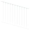 ProtectorAl 350-1200 x 900mm Pearl White Raked Up To 15º Flat Top Garden Fence Panel