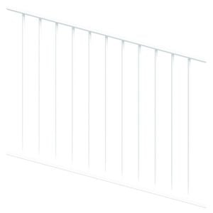 ProtectorAl 350-1200 x 900mm Pearl White Raked Up To 15º Flat Top Garden Fence Panel