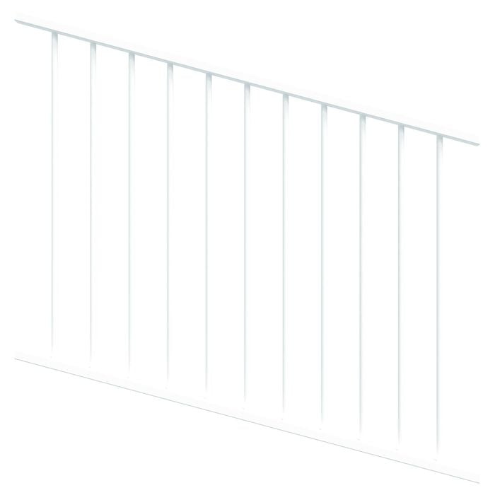 ProtectorAl 350-1200 x 900mm Pearl White Raked Up To 15º Flat Top Garden Fence Panel