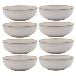 8PK Ecology Stoneware Dinnerware Element Bowl 18cm Blanc