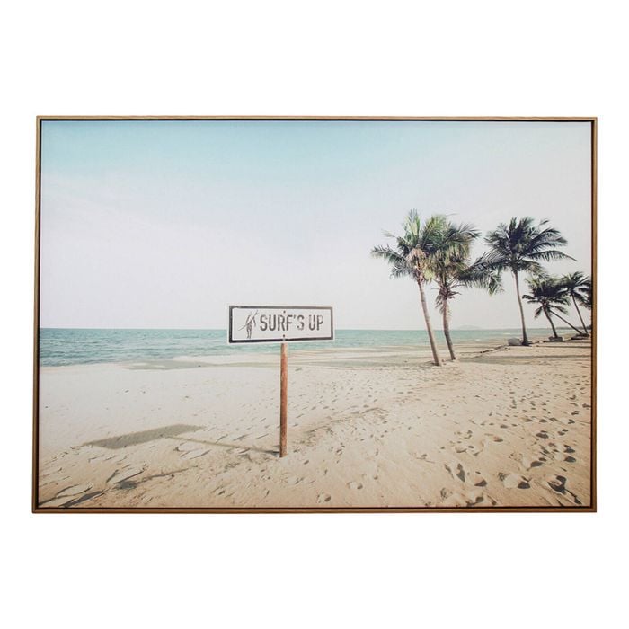 LVD Framed Canvas/Resin 72x102cm Surfs Up Wall Hanging Art