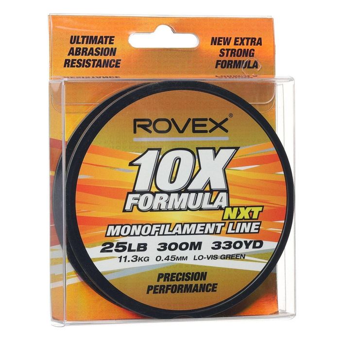 Rovex 10x Formula Monofilament Fishing Line 300m Green 25lb