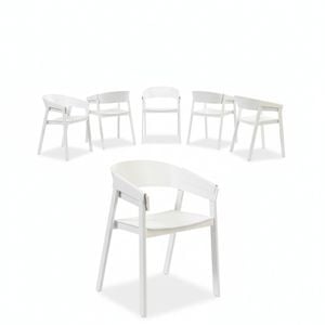 Selena 6pc Set Dining Chair Scandinavian White