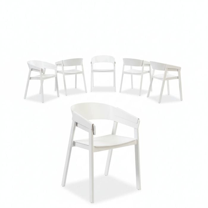 Selena 6pc Set Dining Chair Scandinavian White