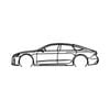 Ignite Laser Audi AS7 Silhouette Metal Wall Art Rustic Metal 15.7inch/40cm
