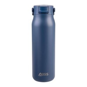 Oasis Ceramic Lined Stainless Steel Double Wall Insulated Sorrento Sipper Bottle 900ml - Indigo
