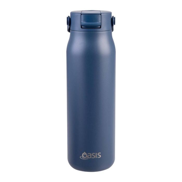 Oasis Ceramic Lined Stainless Steel Double Wall Insulated Sorrento Sipper Bottle 900ml - Indigo
