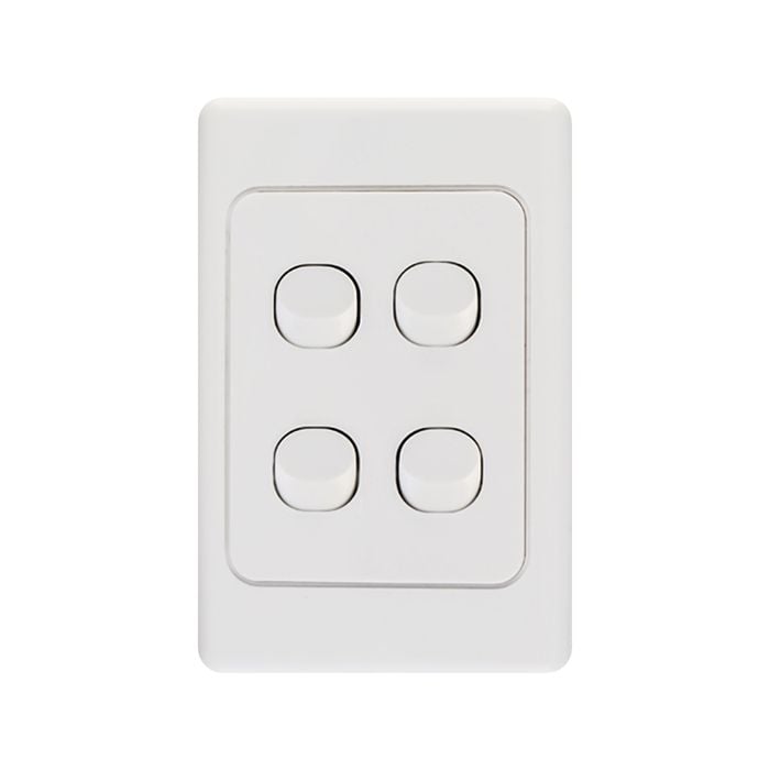 DETA White Quad Vertical Switch