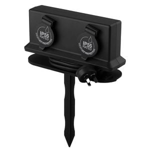 Arlec 2 Outlet Outdoor Powerboard With Removable Garden Stake