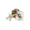 Zanda 65mm Diameter Brushed Nickel Triad Round Slimline Deadbolt, Single Cylinder (Key/Turn)