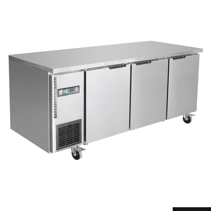 Thermaster Stainless Steel Triple Door Workbench Freezer  - Under Bench Freezers (ts1800bt-3d)