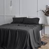 Bedding Co. Sheet Set 100% French Flax Linen Soft Charcoal King Single
