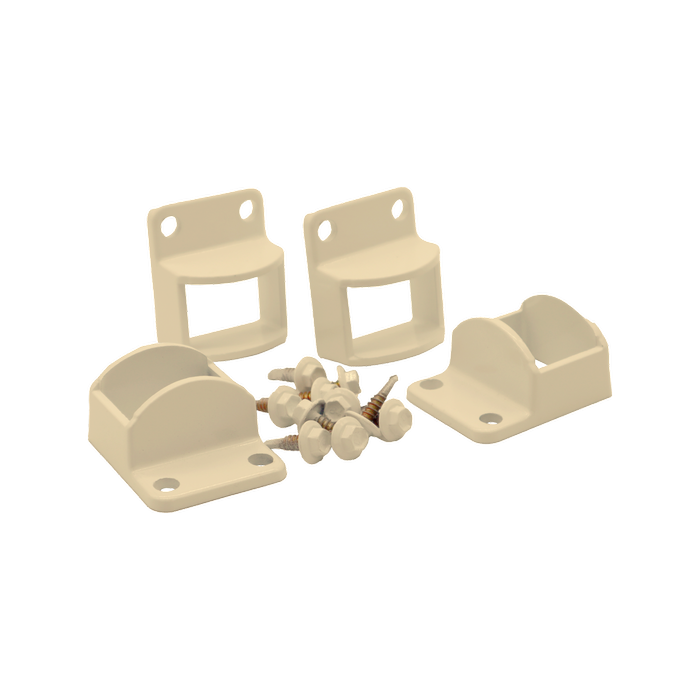 ProtectorAl 38 x 25mm Primrose Aluminium Pool And Garden Fence Panel Brackets - 4 Pack