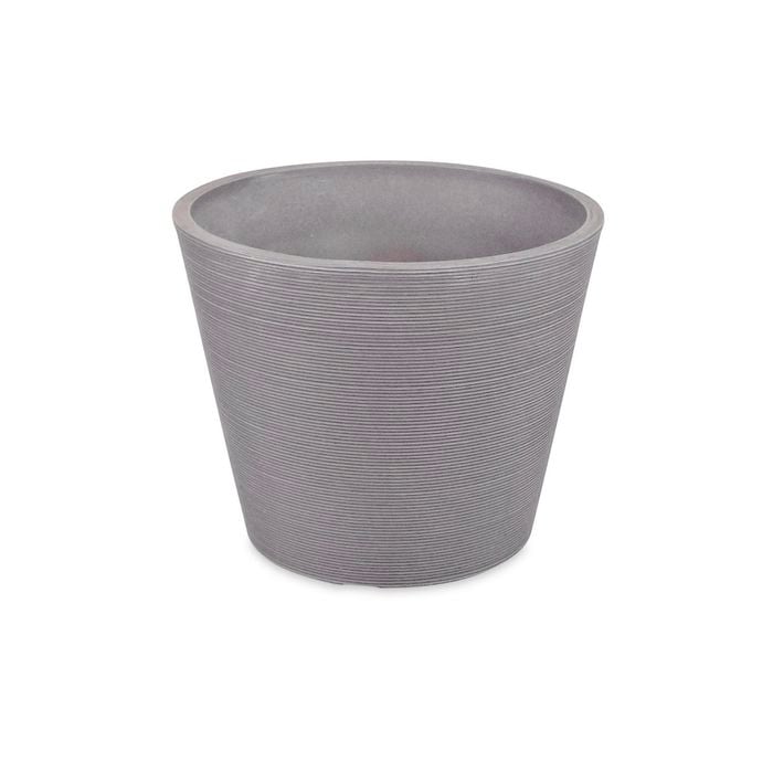 Eden 15cm Grey Respect Green Earth Full Rim Planter