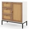 Costway Ratten Storage Cabinet Kitchen Buffet Sideboard Natural