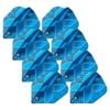 8x 3pc Target Ten-X Ultra Dart Flights Standard Set - Blue